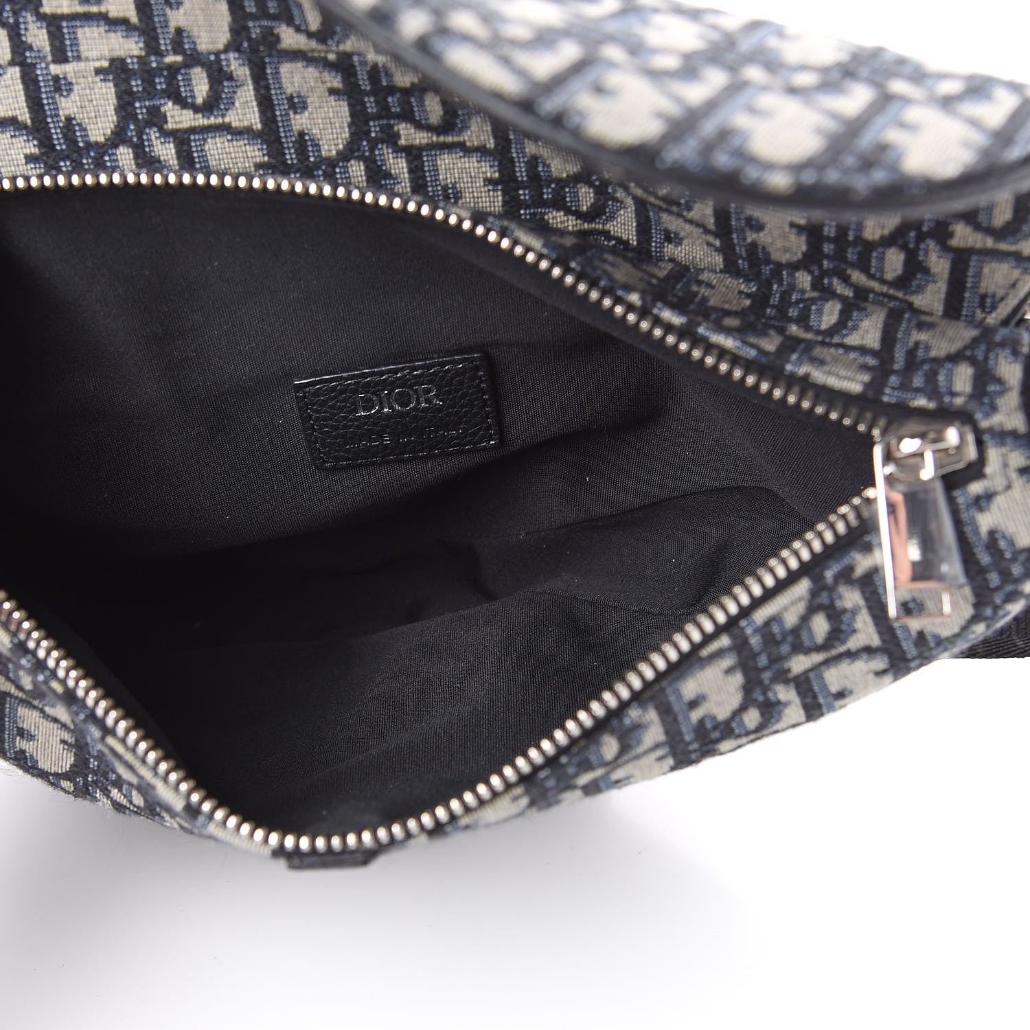 Christian Dior Oblique Mens Saddle Bag Blue 4 of 10