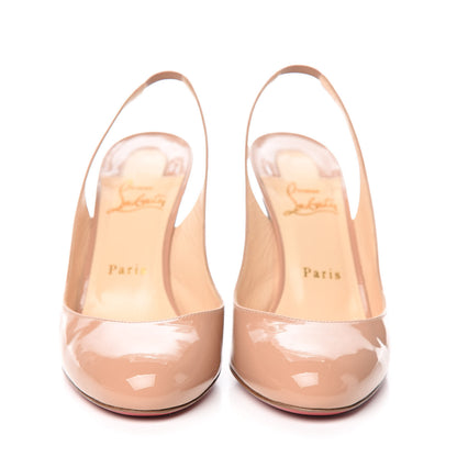Christian Louboutin Patent Fifi Sling 85 Pumps 39 Nude 2 of 8