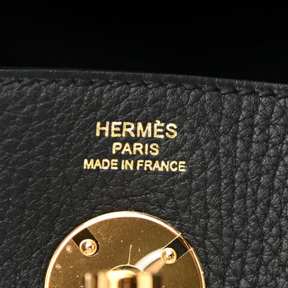 Hermes Taurillon Clemence Lindy 26 Black 6 of 10
