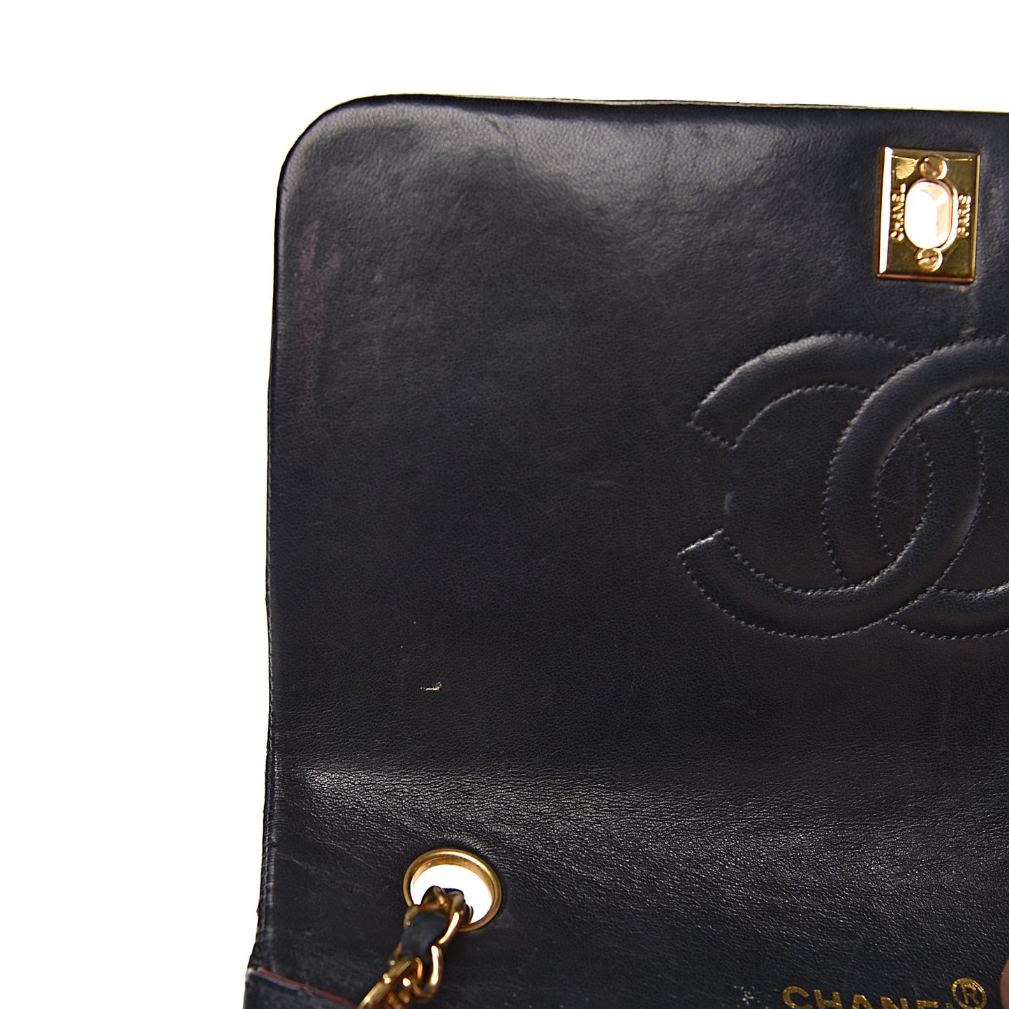 Lambskin Quilted Small Single Flap Black