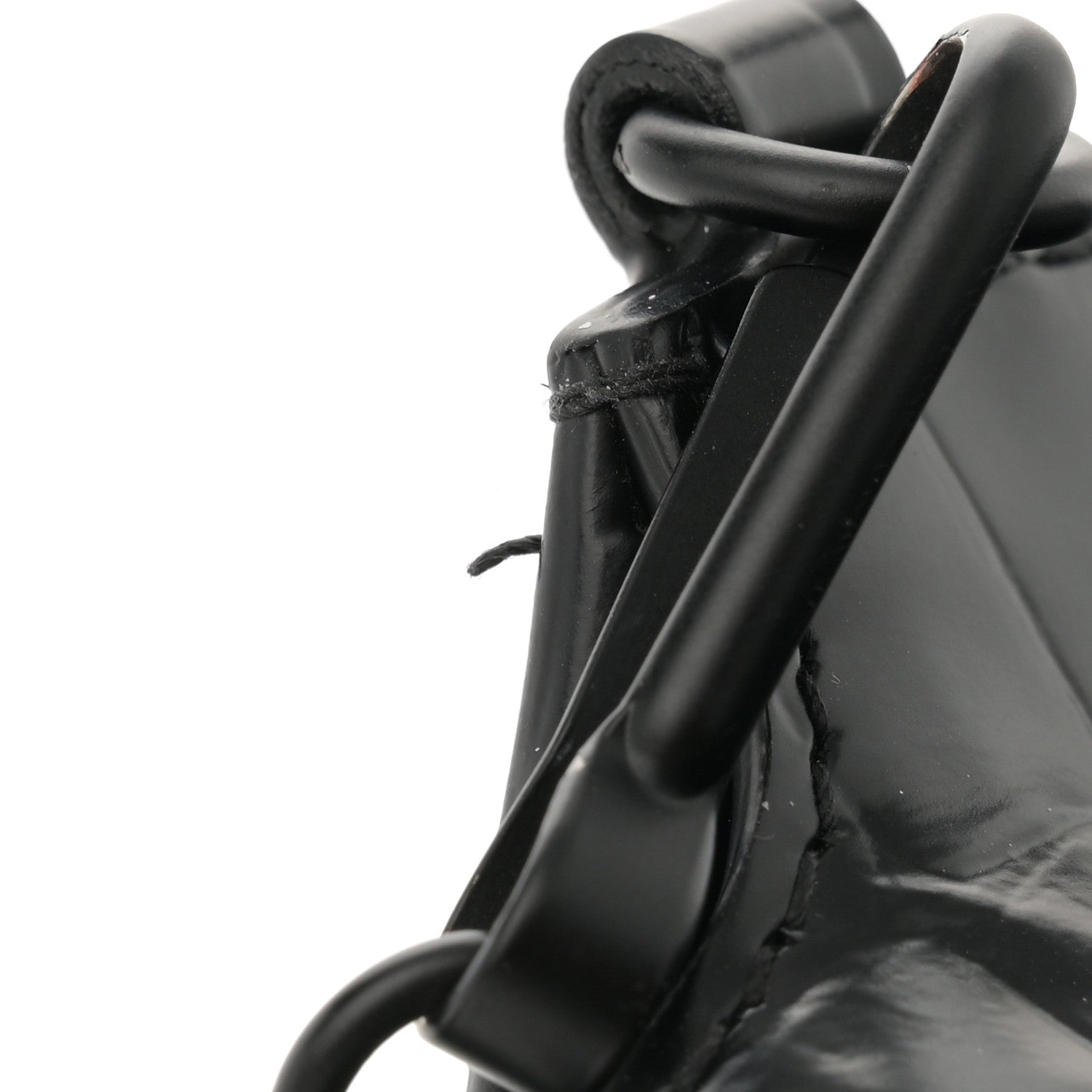 Balenciaga Semi Shiny Calfskin Crocodile Embossed Neo Classic Black Hardware Mini City Black 13 of 15