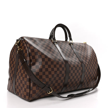 Louis Vuitton Damier Ebene Keepall Bandouliere 55 2 of 12