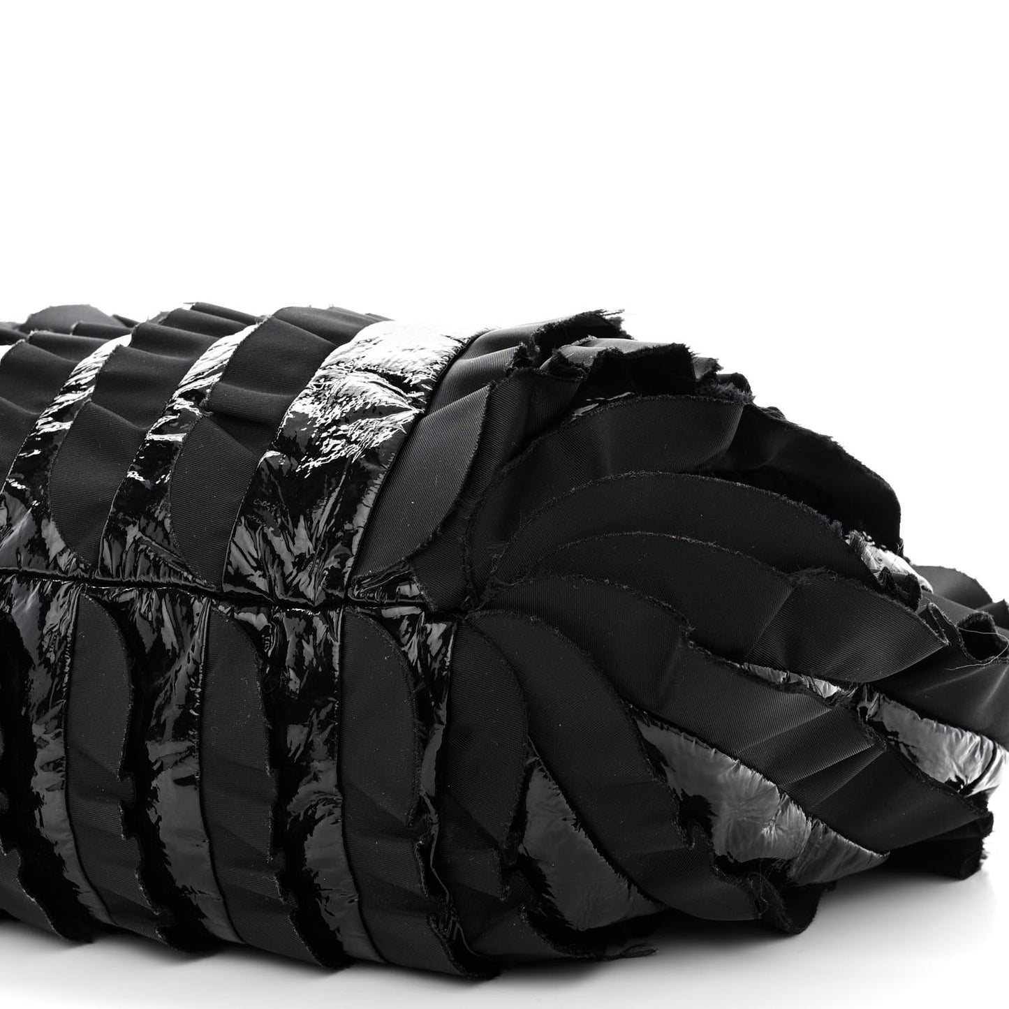 Nappa Ruffle Bag Black