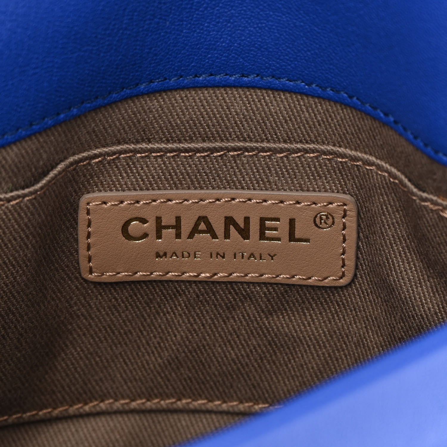 Chanel Goatskin Stitched Casual Trip Messenger Flap Royal Blue 6 of 12