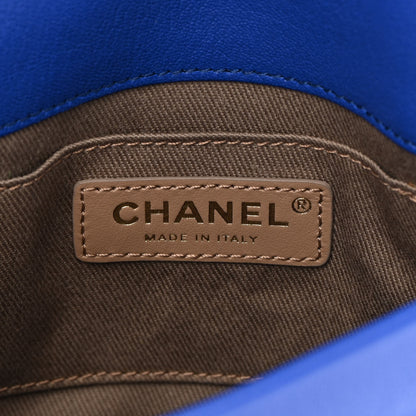 Chanel Goatskin Stitched Casual Trip Messenger Flap Royal Blue 6 of 12