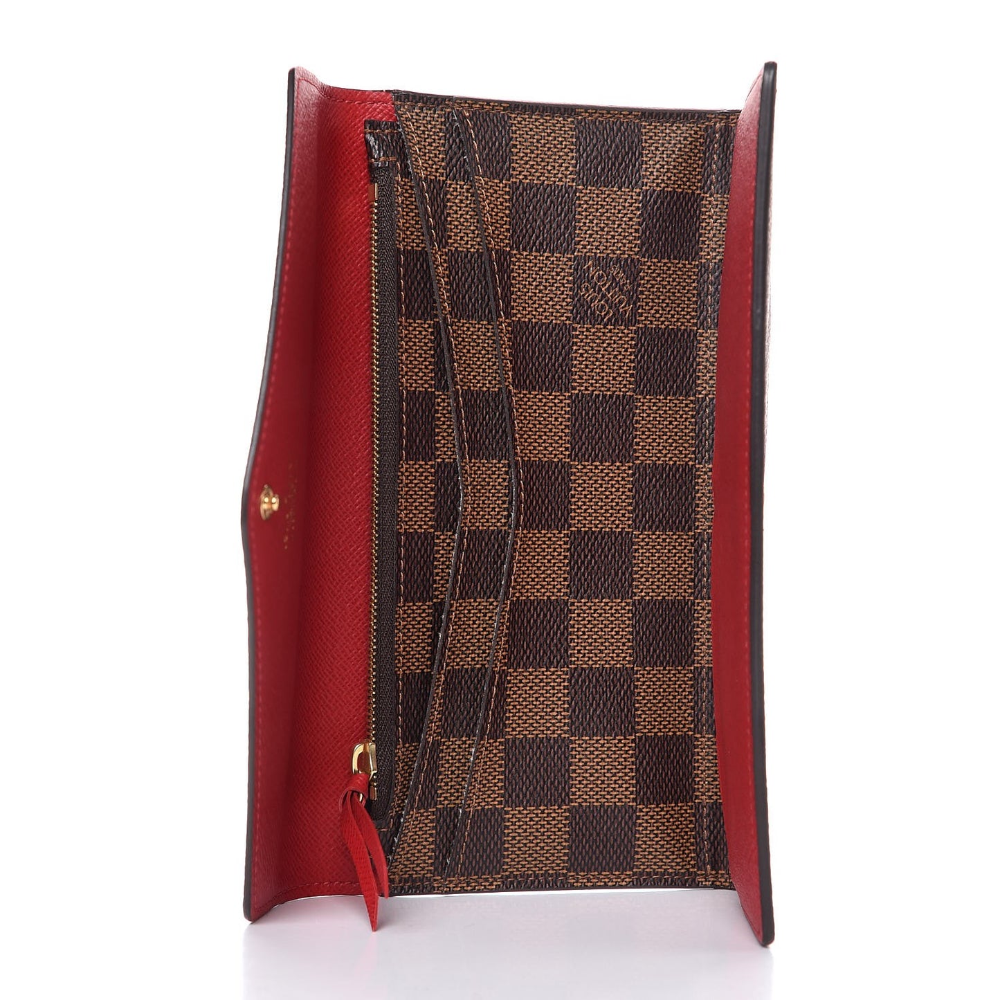 Damier Ebene Josephine Wallet Red