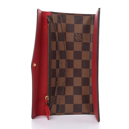 Louis Vuitton Damier Ebene Josephine Wallet Red 5 of 7