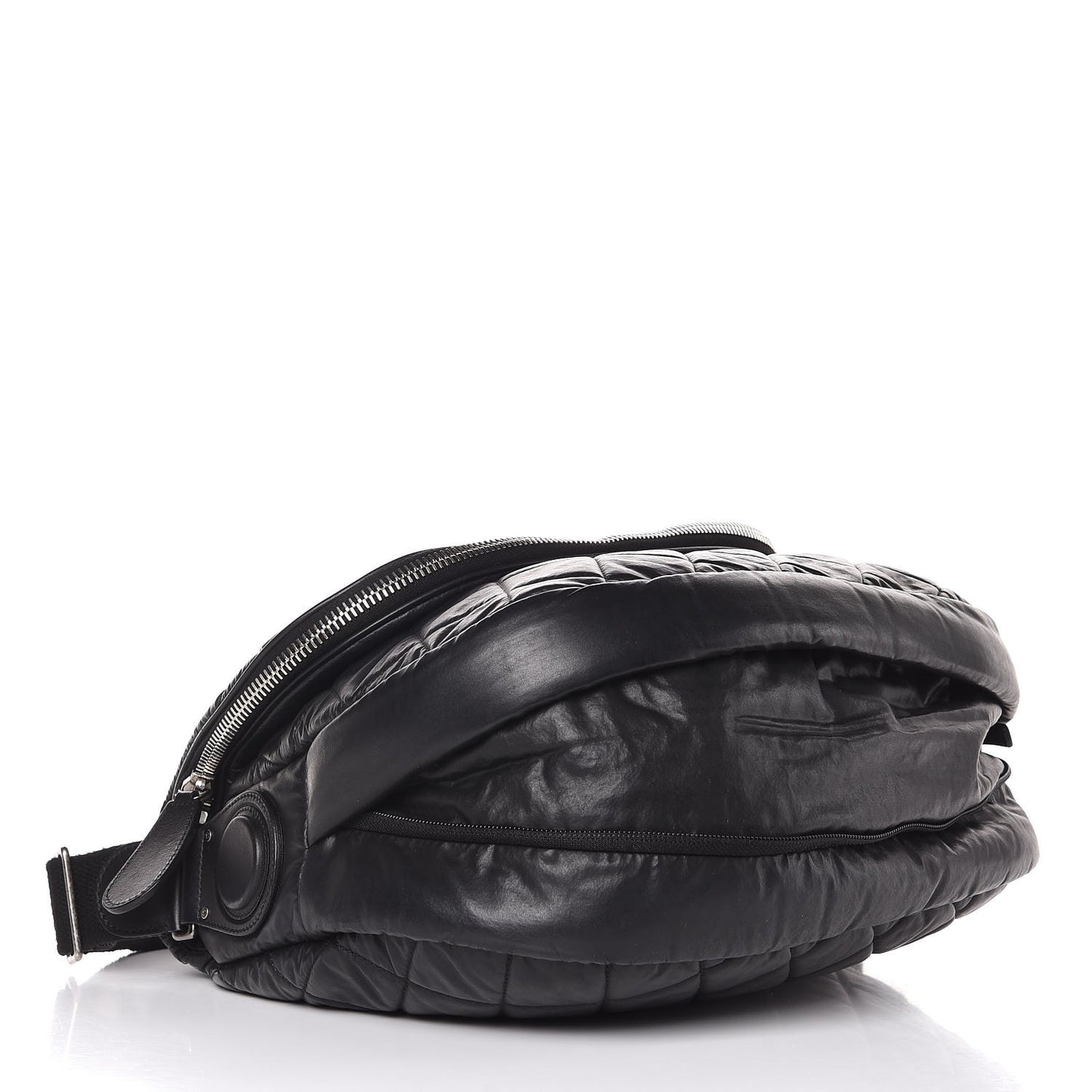 Nylon Quilted Jumbo Coco Cocoon Messenger Black