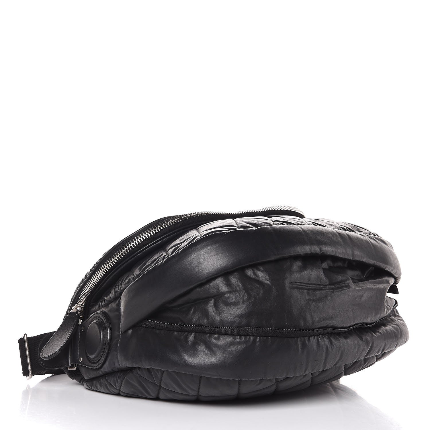 Chanel Nylon Quilted Jumbo Coco Cocoon Messenger Black 4 of 8