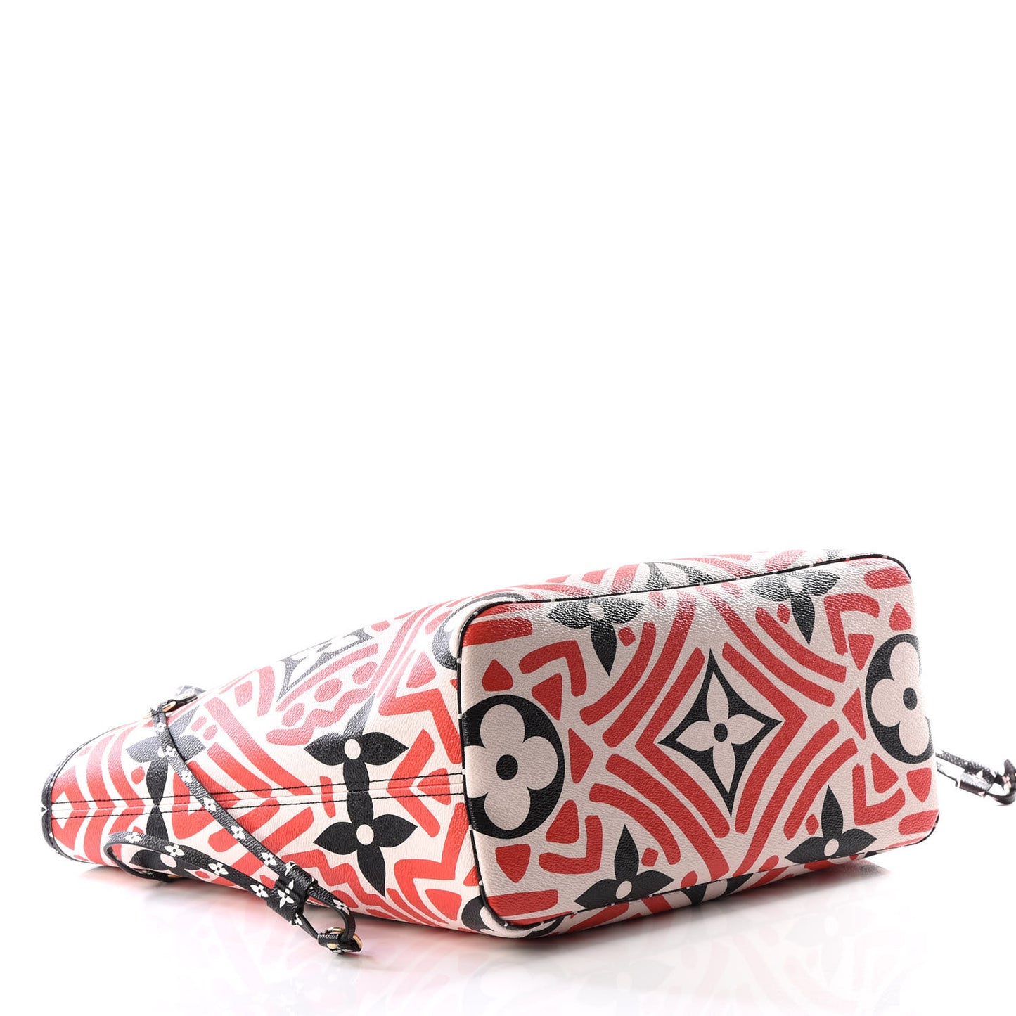 Monogram Giant Crafty Neverfull MM Creme Rouge Black
