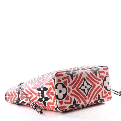 Louis Vuitton Monogram Giant Crafty Neverfull MM Creme Rouge Black 3 of 11