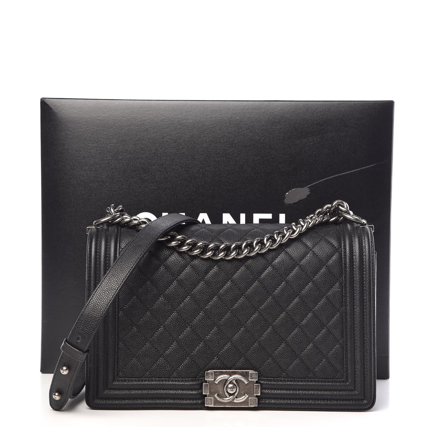 Caviar Quilted New Medium Boy Flap Black
