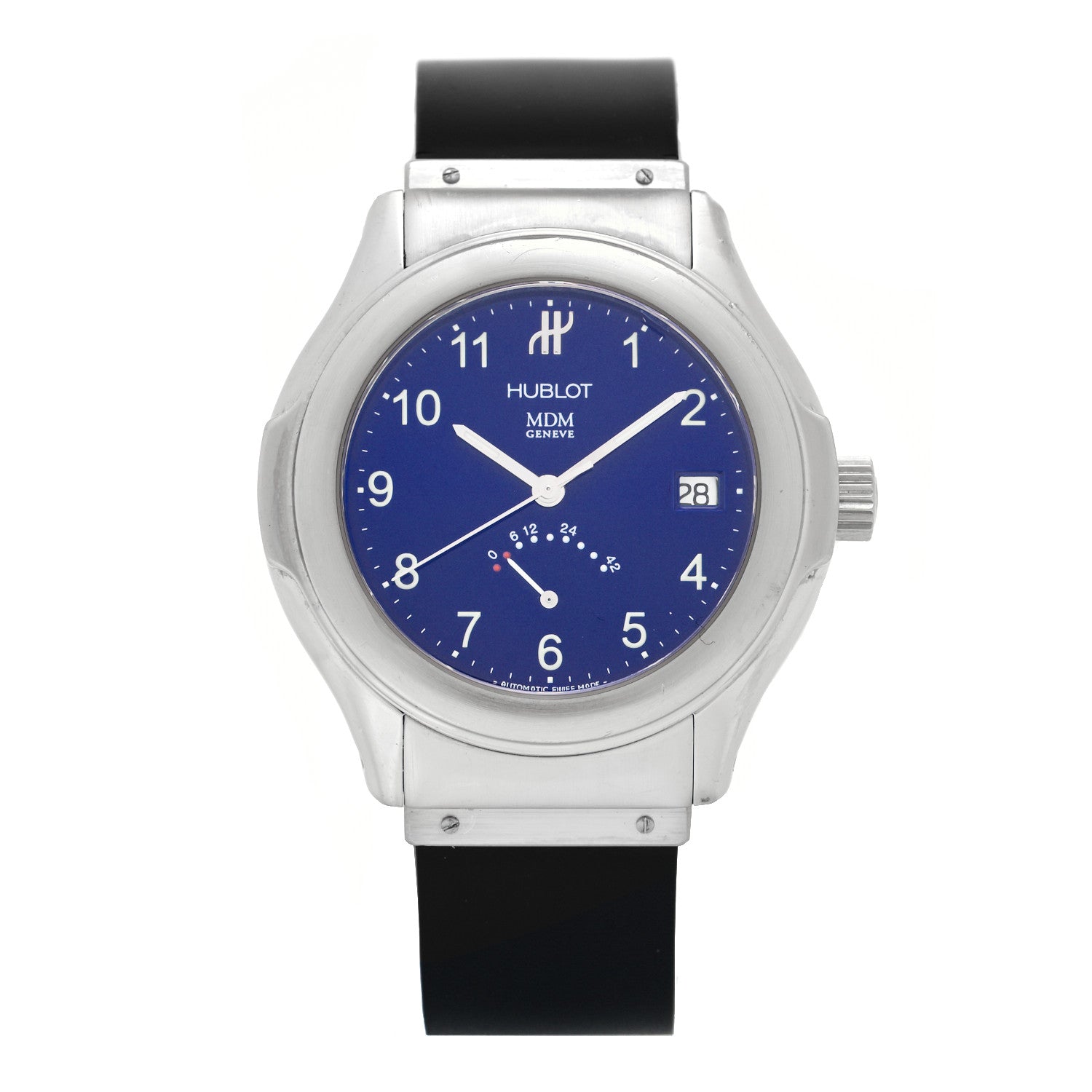 Hublot Stainless Steel Rubber 40mm MDM Automatic Watch Blue 1831.1 1 of 4