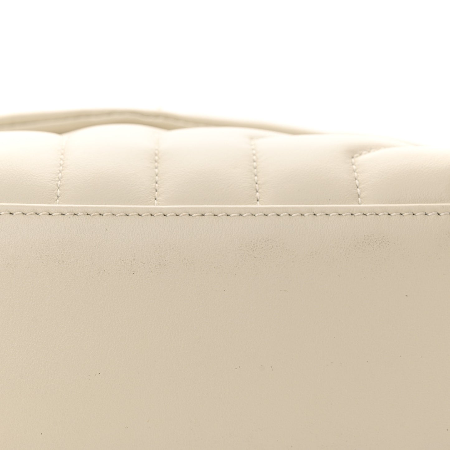 Calfskin Y Quilted Monogram Small Loulou Chain Satchel Crema Soft