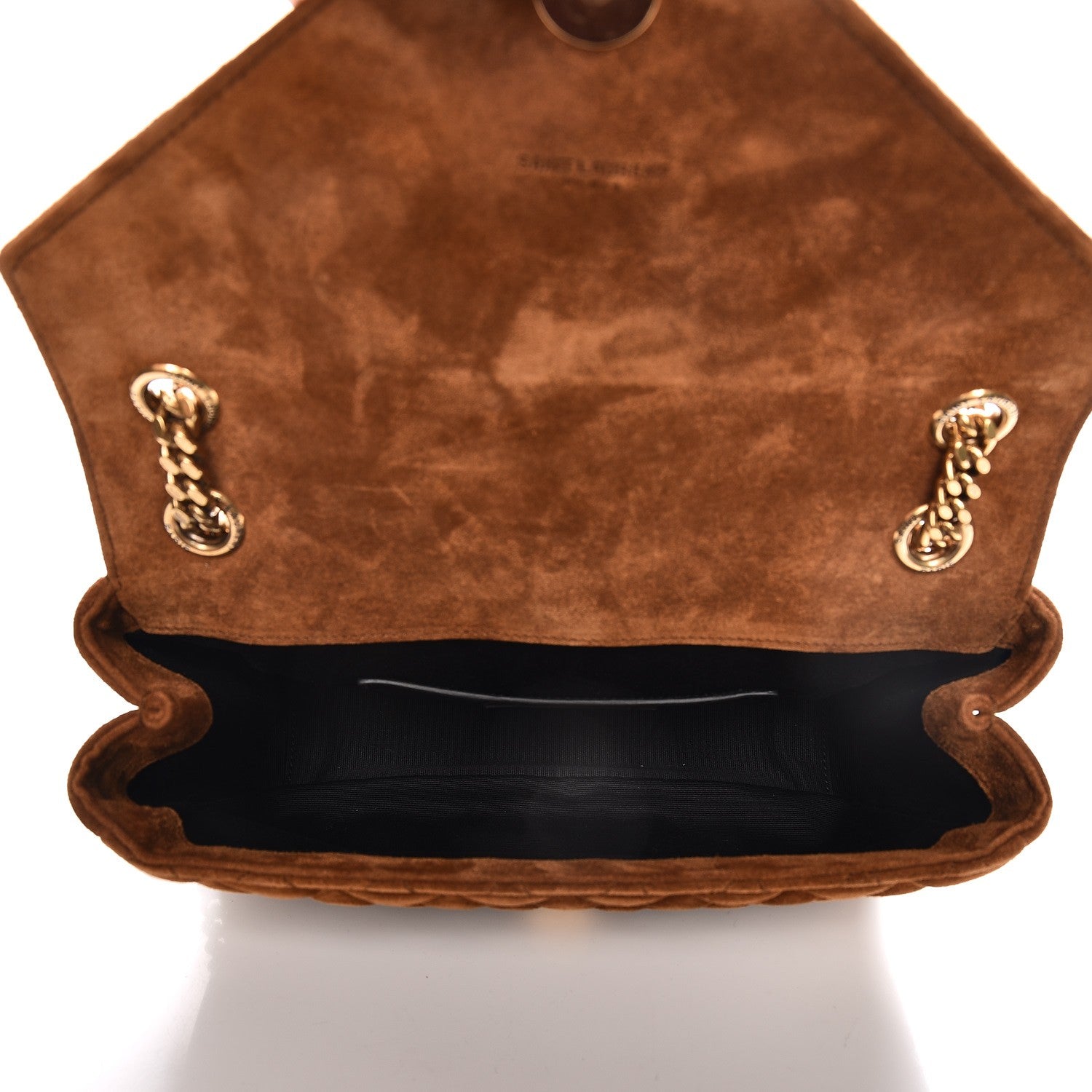 Saint Laurent Suede Tri-Quilt Monogram Medium College Bag Ochre 5 of 6