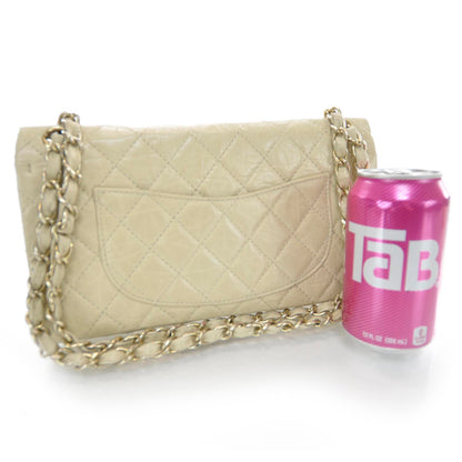 Chanel Aged Calfskin Medium Double Flap Beige 3 of 10