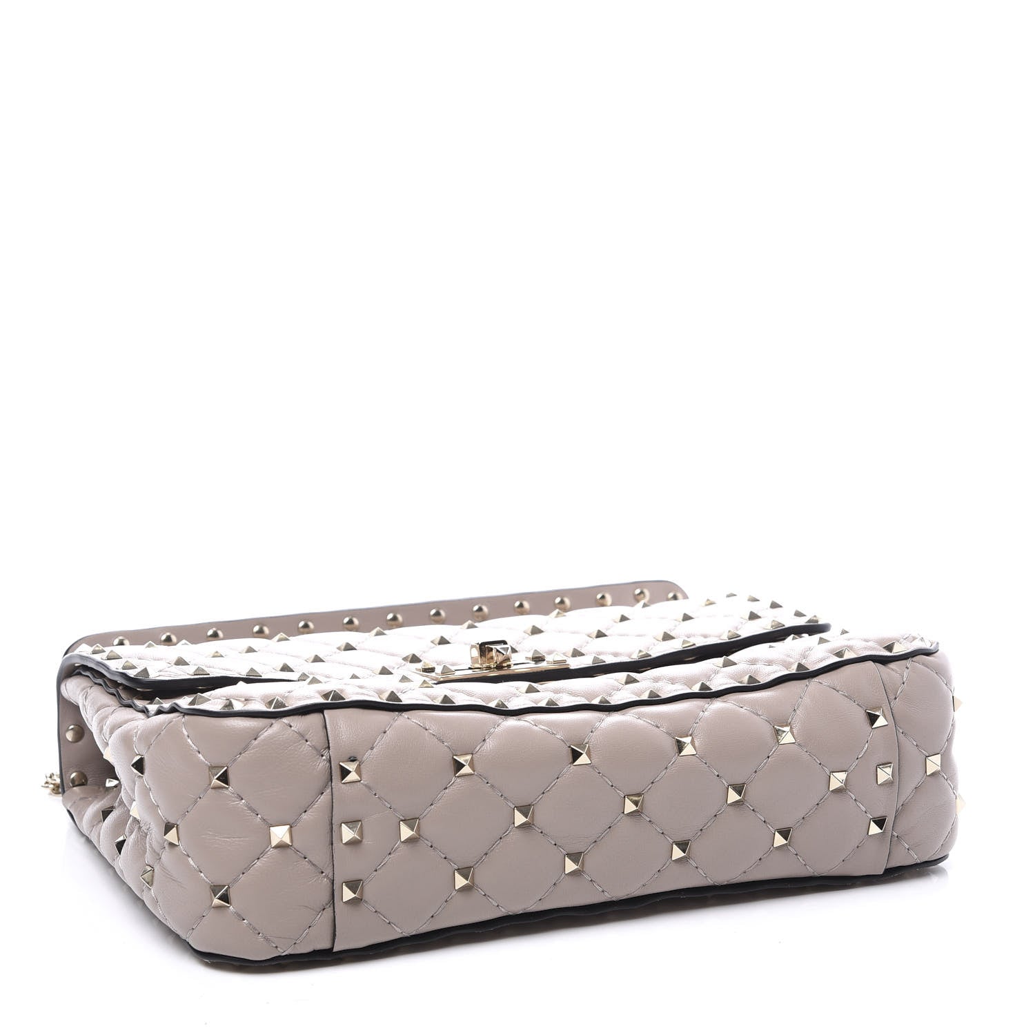 Valentino Garavani Lambskin Medium Rockstud Spike Shoulder Bag Poudre 3 of 8