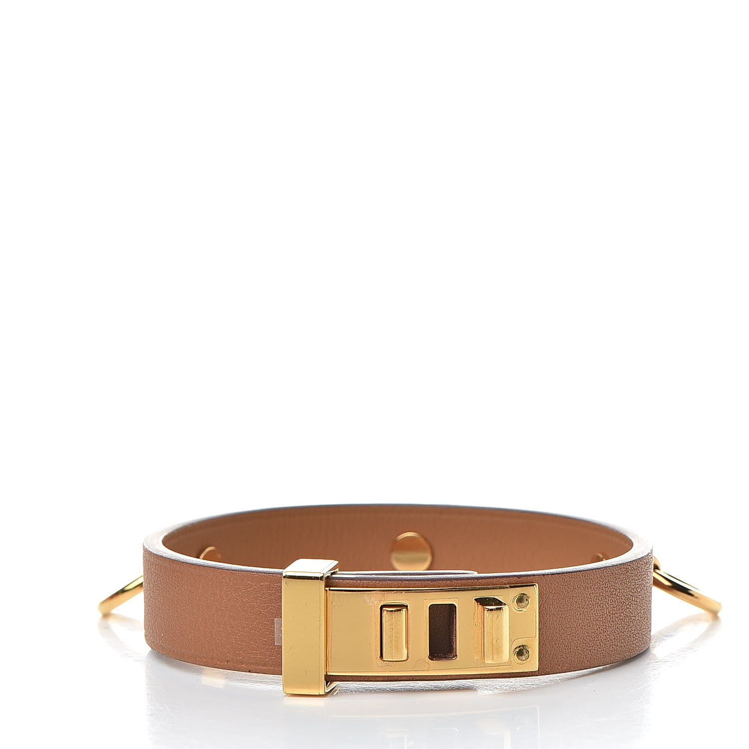 Hermes Swift Mini Dog Rings Bracelet T3 Gold 3 of 9