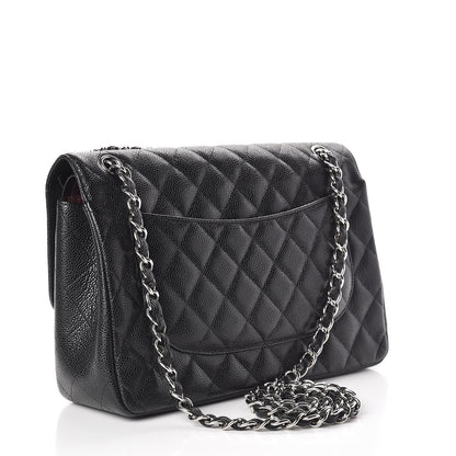 Chanel Caviar Quilted Jumbo Double Flap Black 3 of 15