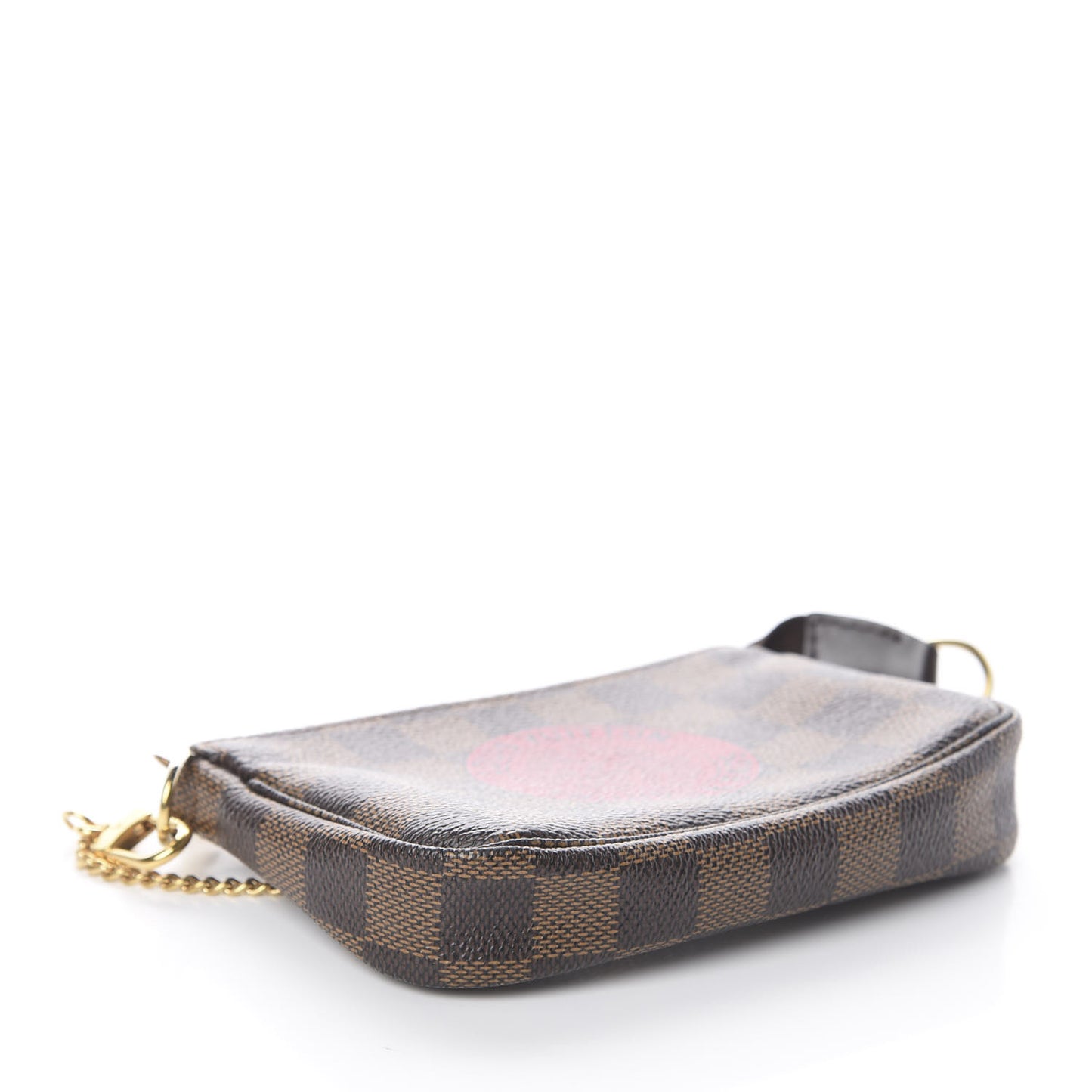Damier Ebene Complice Trunks and Bags Mini Pochette Accessories Red