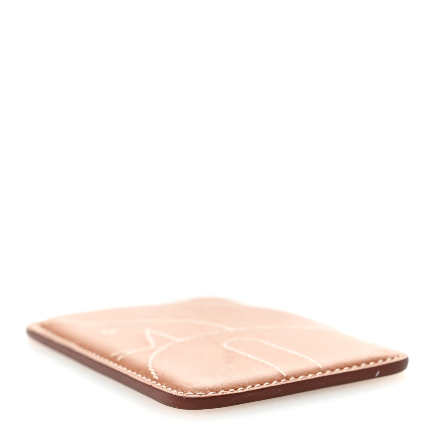 Swift Stitched Cheval MagSafe Card Holder Gold
