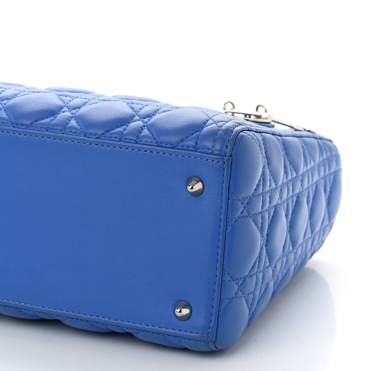Christian Dior Lambskin Cannage Medium Lady Dior Blue Pastel 9 of 10