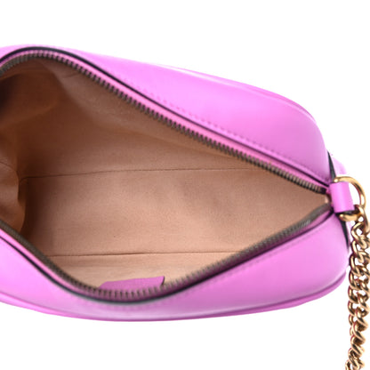 Gucci Calfskin Matelasse Small GG Marmont Chain Shoulder Bag Candy Mousse 5 of 9