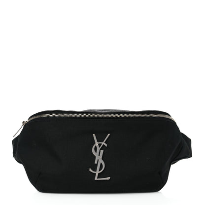 Saint Laurent Canvas Monogram Belt Bag Black 1 of 9
