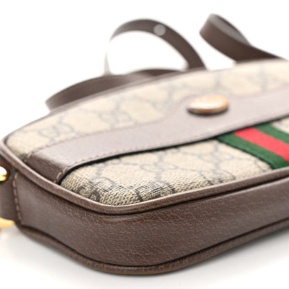 Gucci GG Supreme Monogram Web Mini Ophidia GG Bag Brown 8 of 9