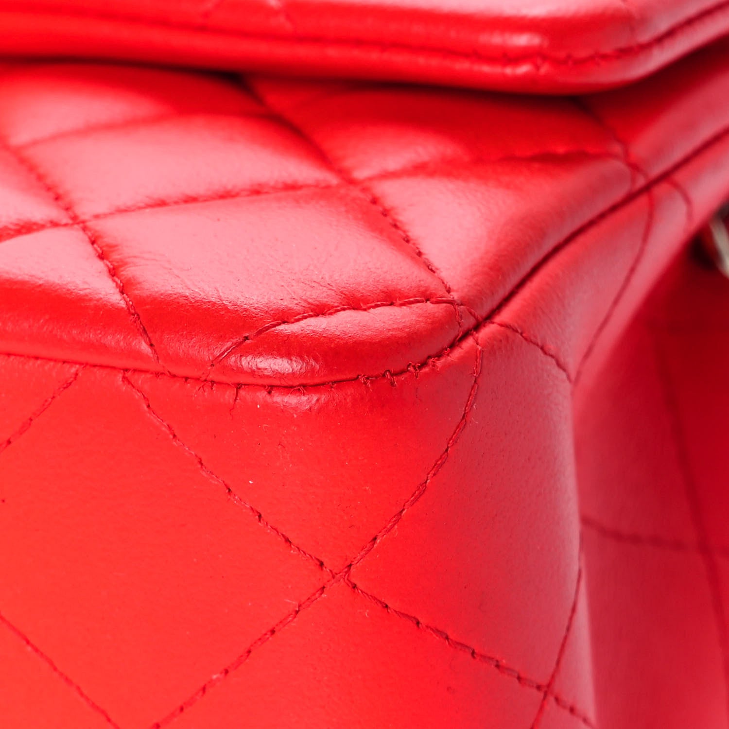 Chanel Lambskin Quilted Mini Rectangular Flap Orange 10 of 13