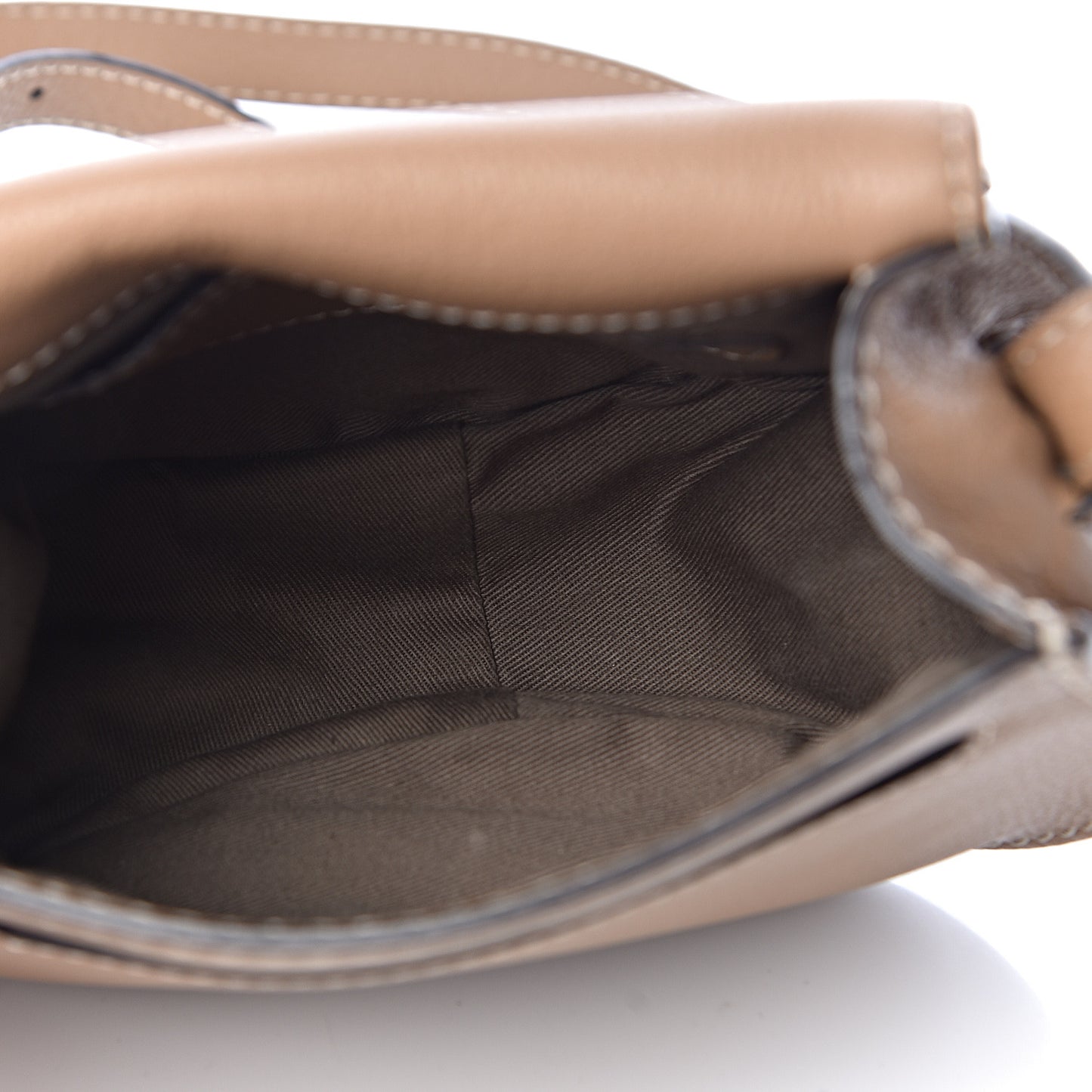 Calfskin Mini Marcie Round Crossbody Bag Nut