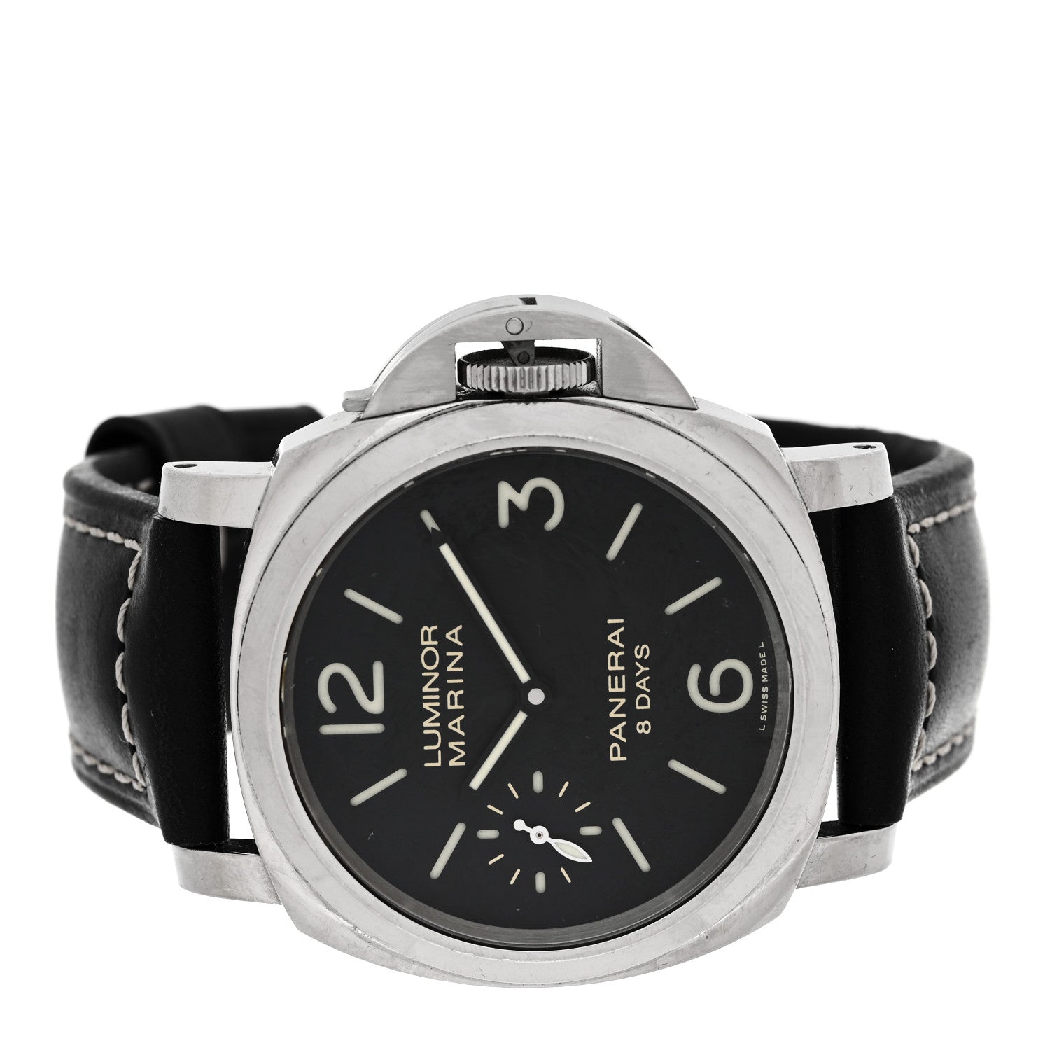 Panerai Stainless Steel Calfskin 44mm Luminor Marina Manual Winding Watch Black PAM00510 2 of 5