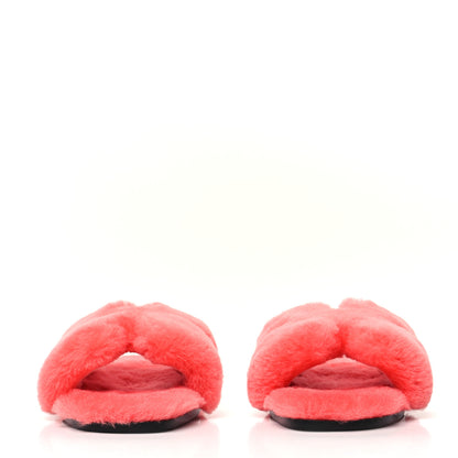 Hermes Woolskin Oran Sandals 40 Rose Du Desert 2 of 8