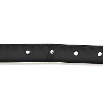 Louis Vuitton Calfskin Embossed LV Initiales 20mm Belt 75 30 Black 8 of 9