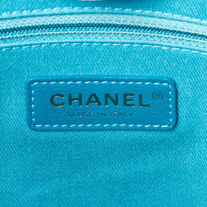 Chanel Mixed Fibers Striped Small Deauville Tote Blue 8 of 9