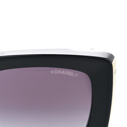 Chanel Acetate Rectangle Sunglasses 5435 Black 7 of 8
