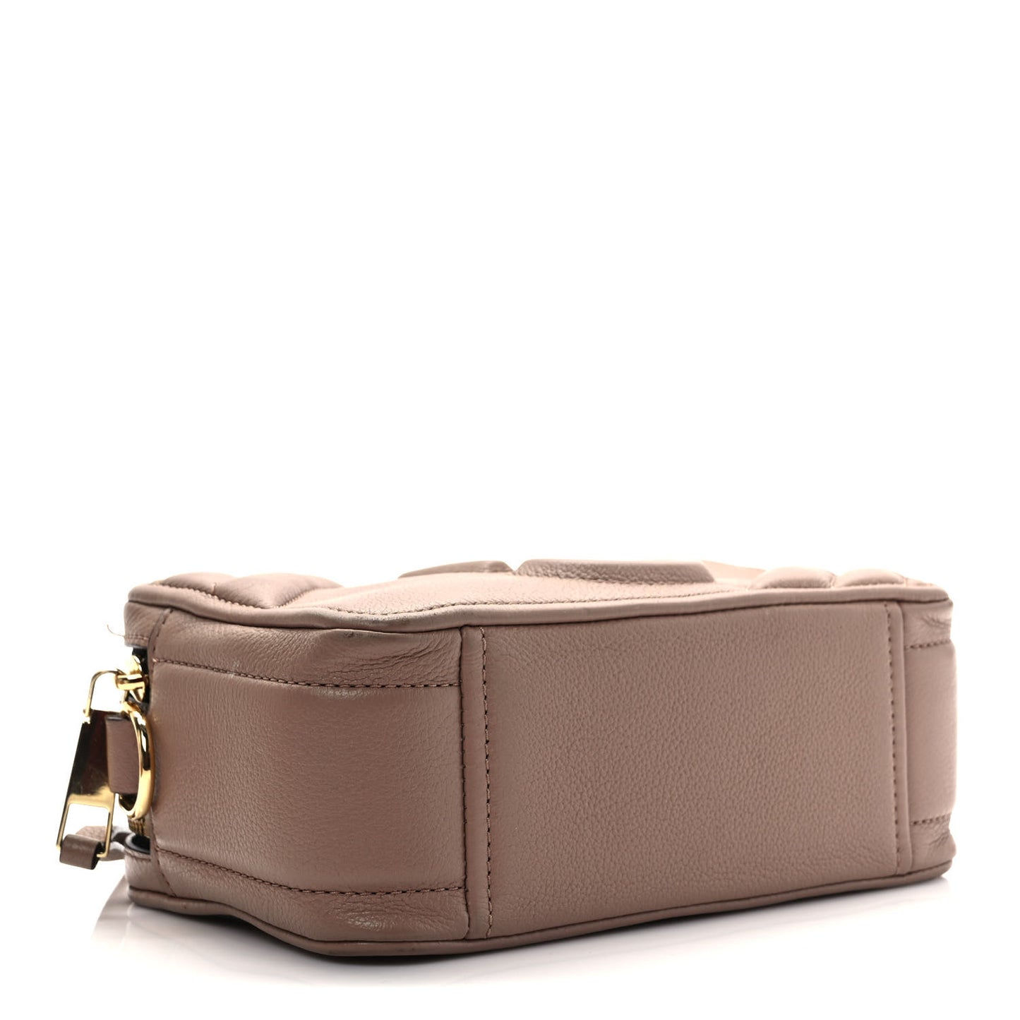 Calfskin Quilted The Moto Shot 21 Bag Dusty Beige
