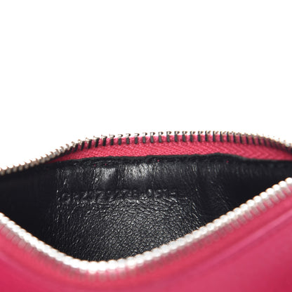 Saint Laurent Grained Calfskin 5 Fragments Zip Pouch Card Holder Bubblegum 6 of 8