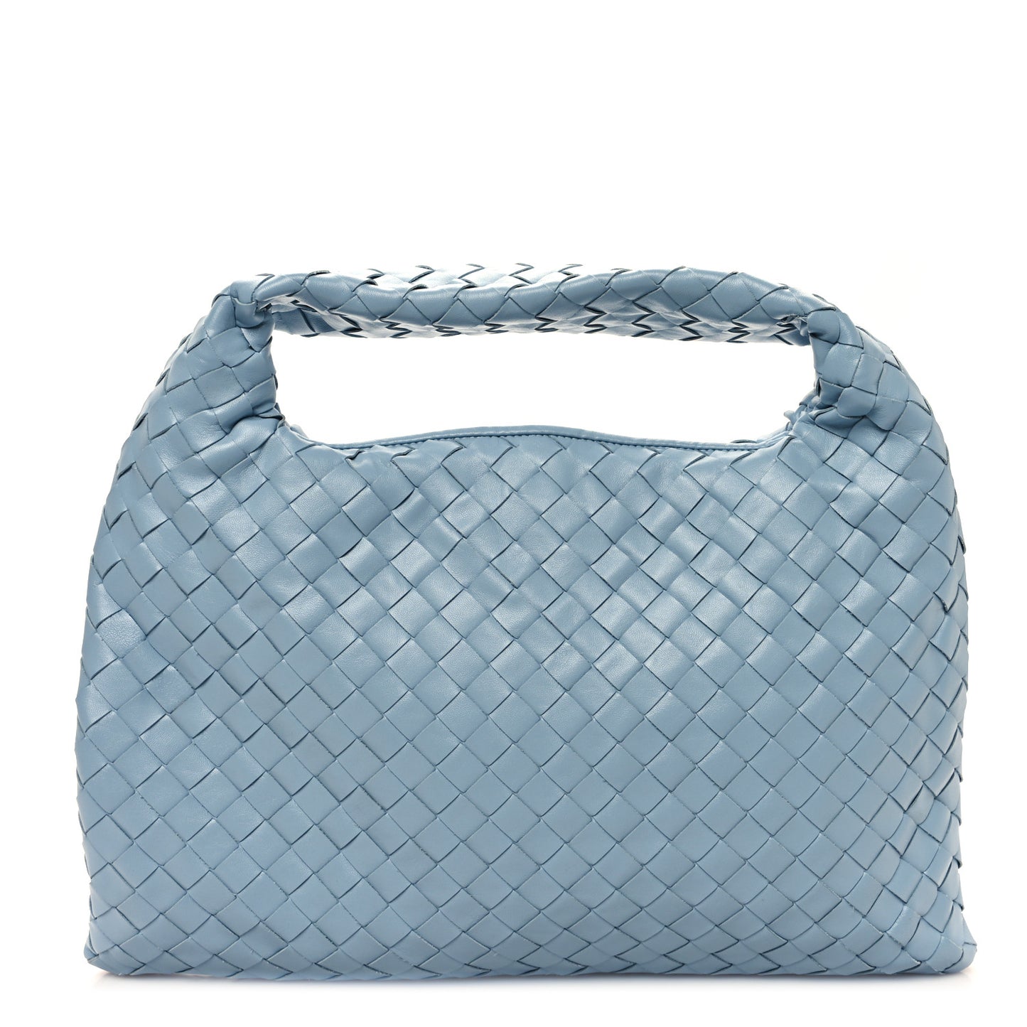 Calfskin Intrecciato Small Hop Ice