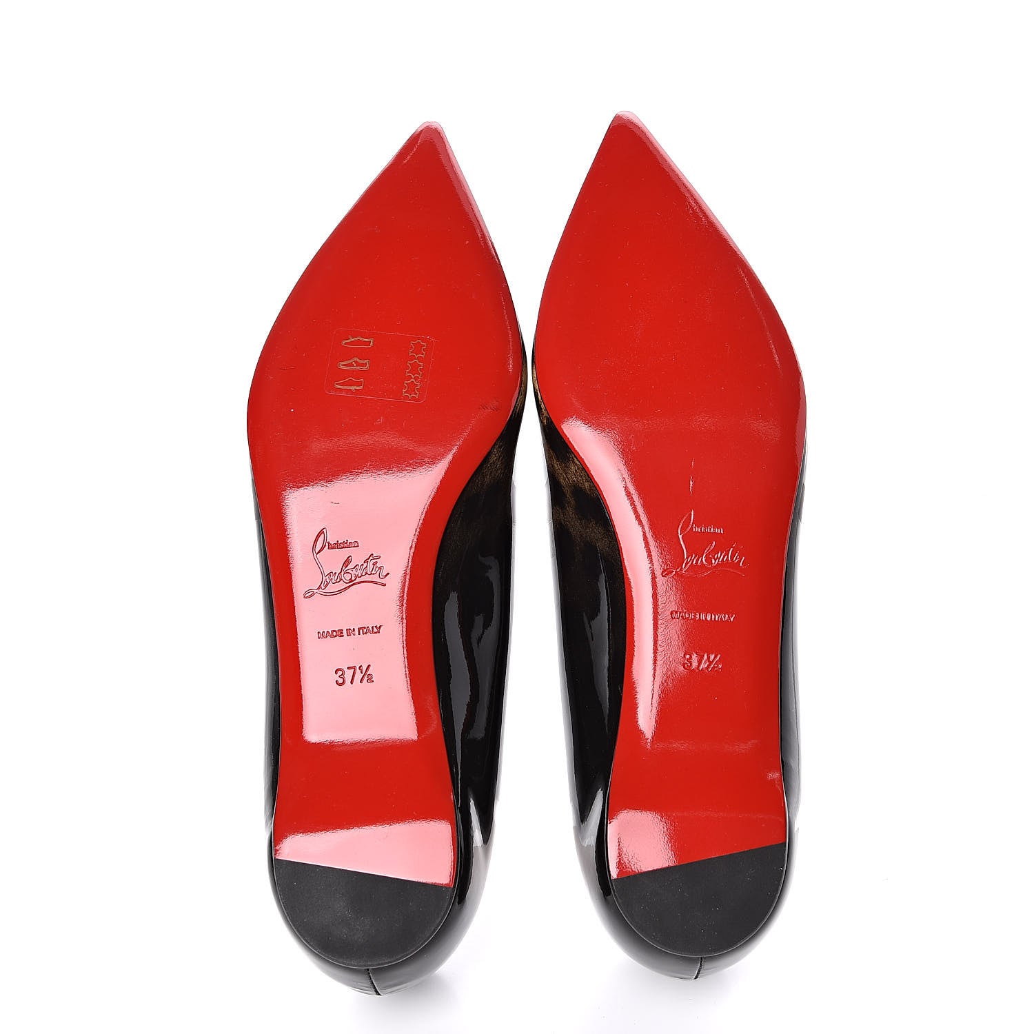 Christian Louboutin Patent Degrade Leopard Pigalle Follies Flats 37.5 Leopard Black 5 of 8