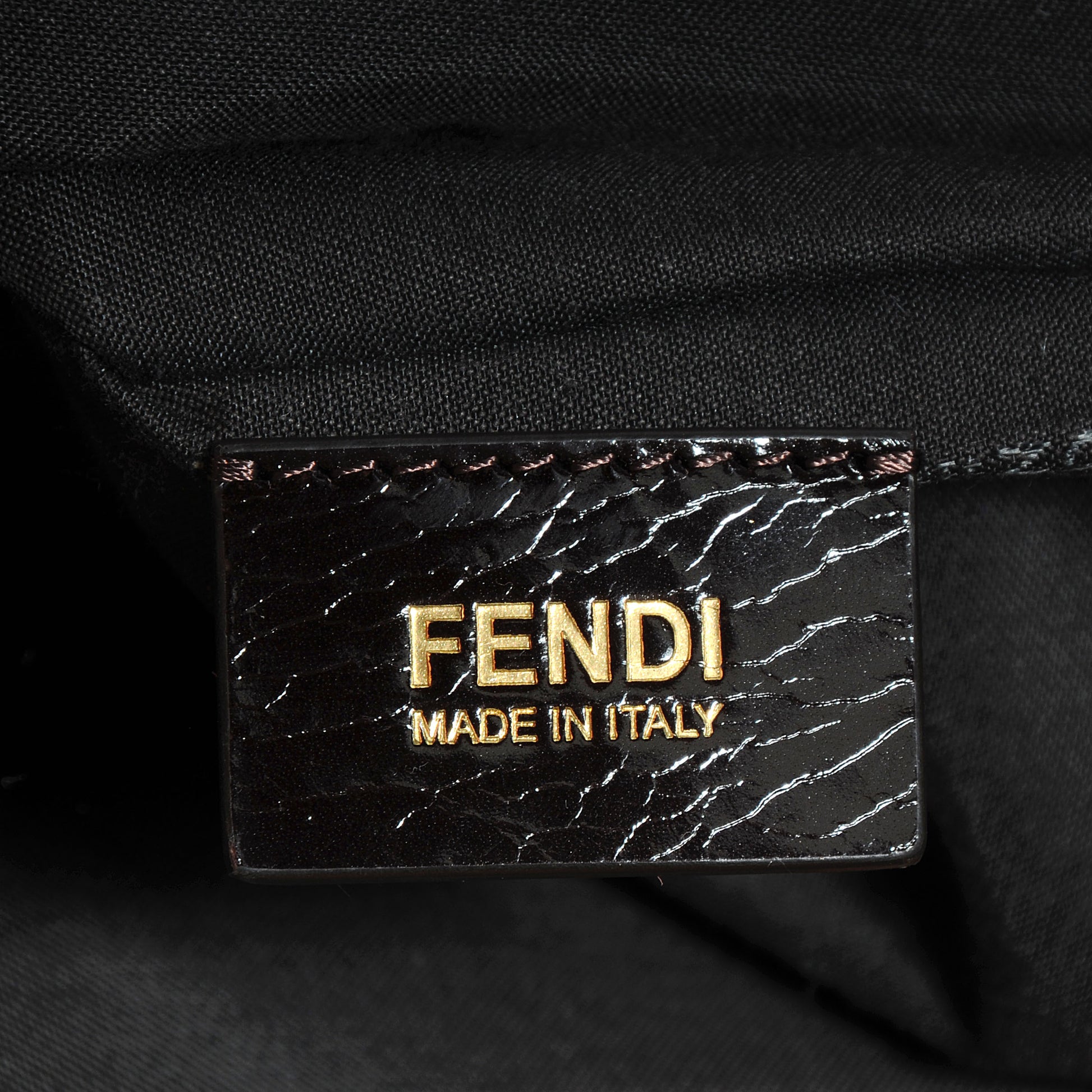 Fendi Jacquard Calfskin Pequin All In Shopper Tote Tobacco Yellow 8 of 8