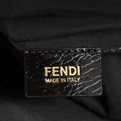 Fendi Jacquard Calfskin Pequin All In Shopper Tote Tobacco Yellow 8 of 8