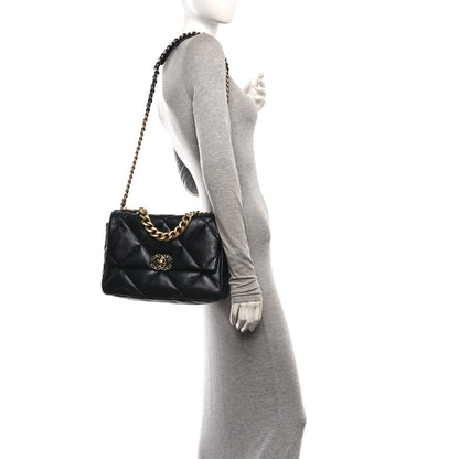 Chanel Lambskin Quilted Large Chanel 19 Flap Black 2 of 10