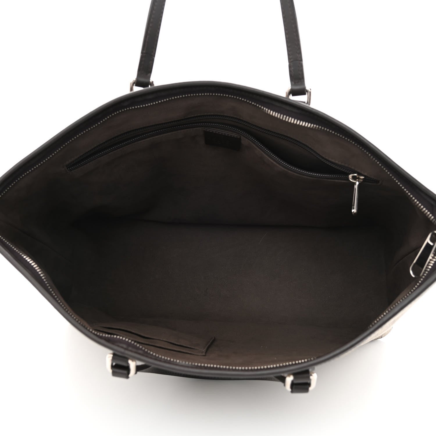 Gucci GG Supreme Monogram Medium Zippered Tote Dark Brown 5 of 11