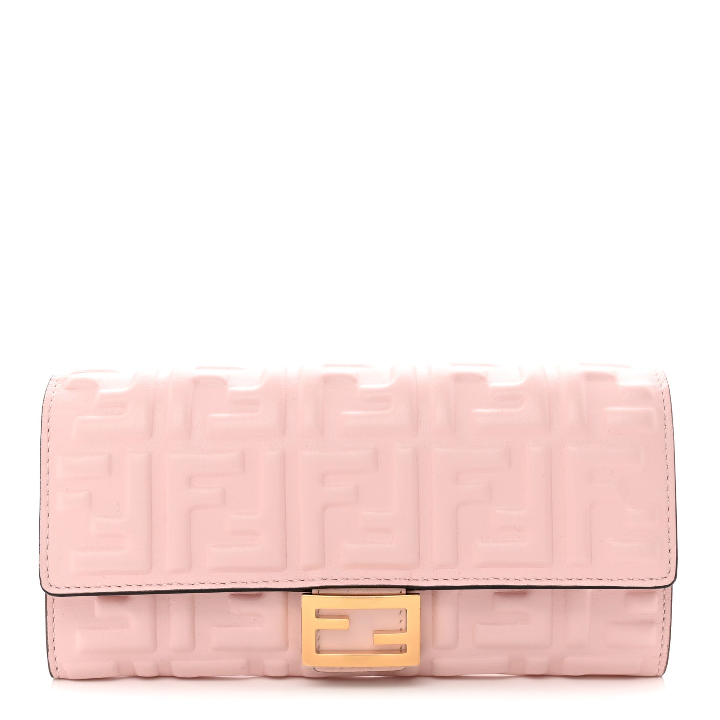 Nappa Matisse FF Embossed Continental Wallet Rosa Confetto
