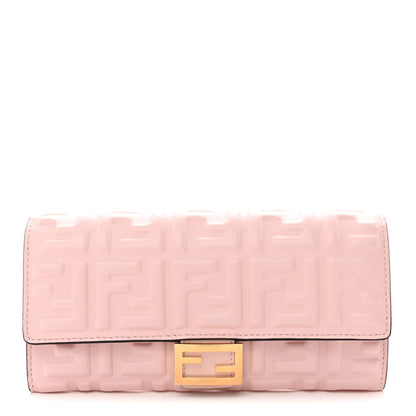Fendi Nappa Matisse FF Embossed Continental Wallet Rosa Confetto 1 of 9