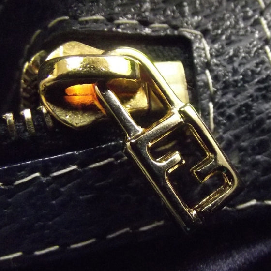 Fendi Leather Baguette Navy 9 of 11