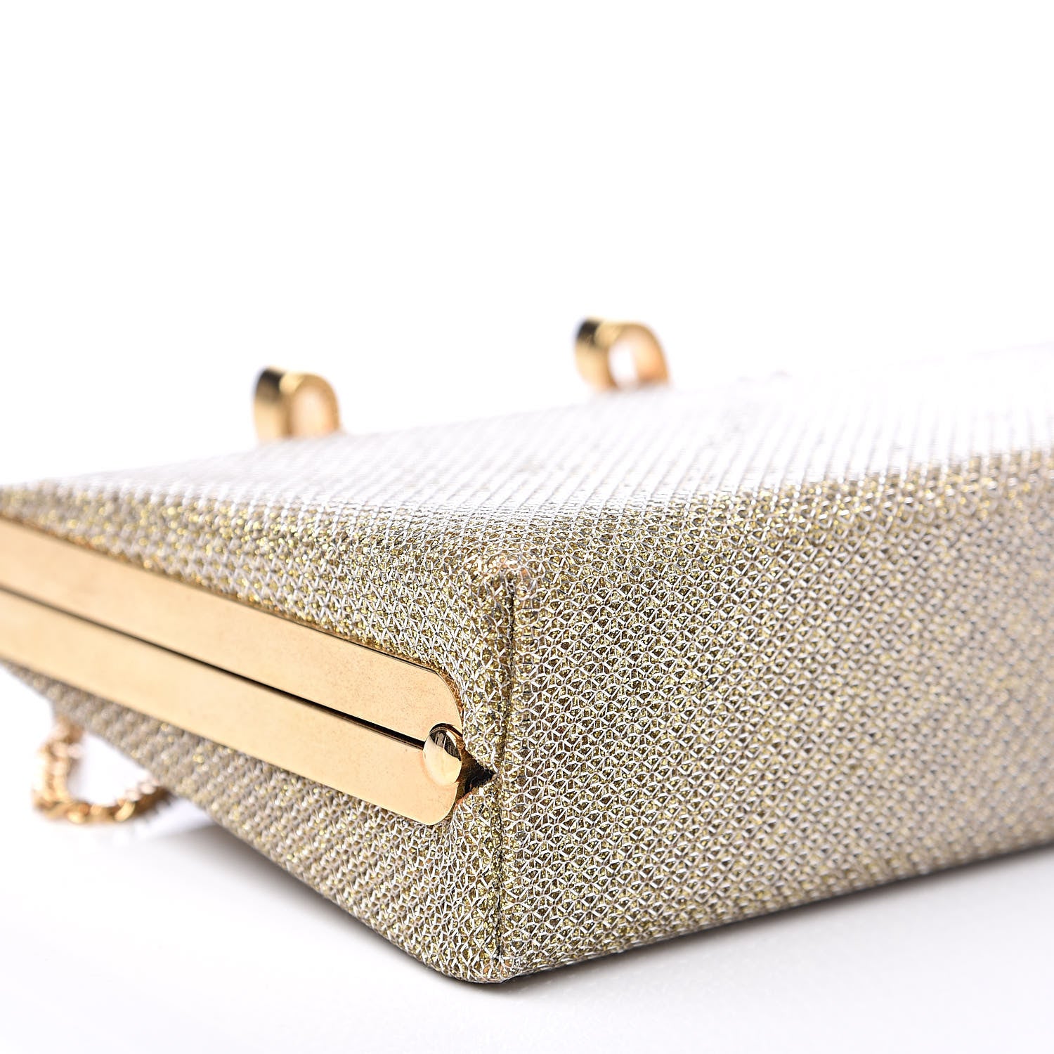 Jimmy Choo Glitter Celeste Logo Clutch Gold 9 of 11
