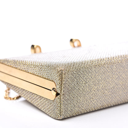 Jimmy Choo Glitter Celeste Logo Clutch Gold 9 of 11