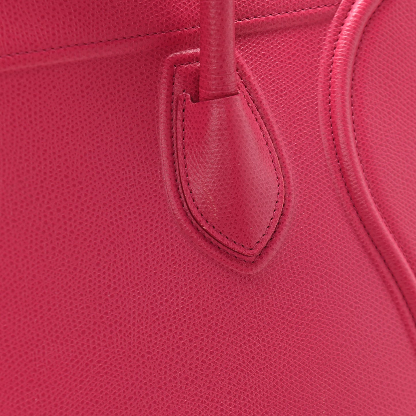Grained Calfskin Medium Phantom Luggage Fuchsia